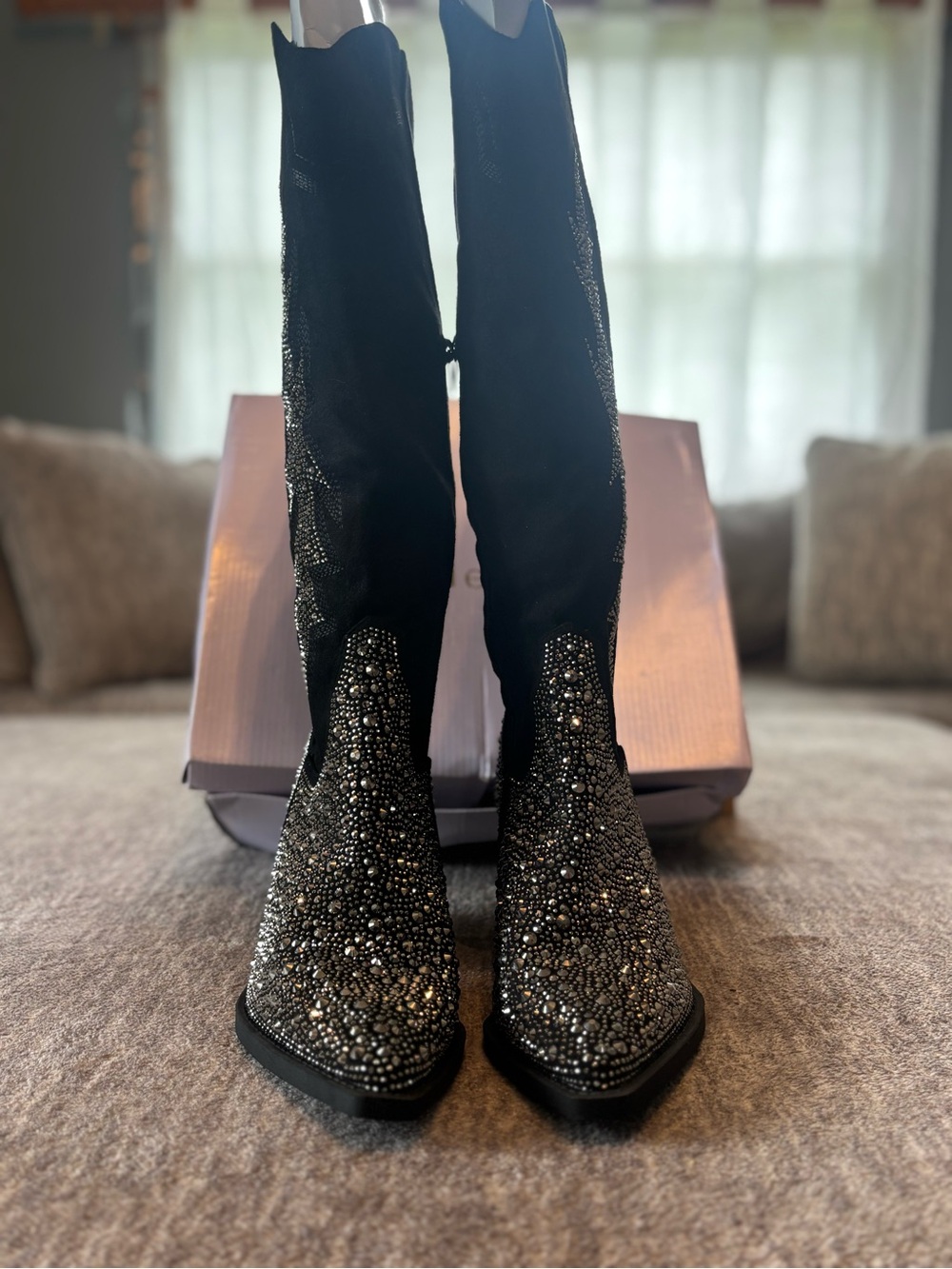 Madden Girl Apple Women’s Embellished Western Boots Black Size 10 - Picture 4 of 10
